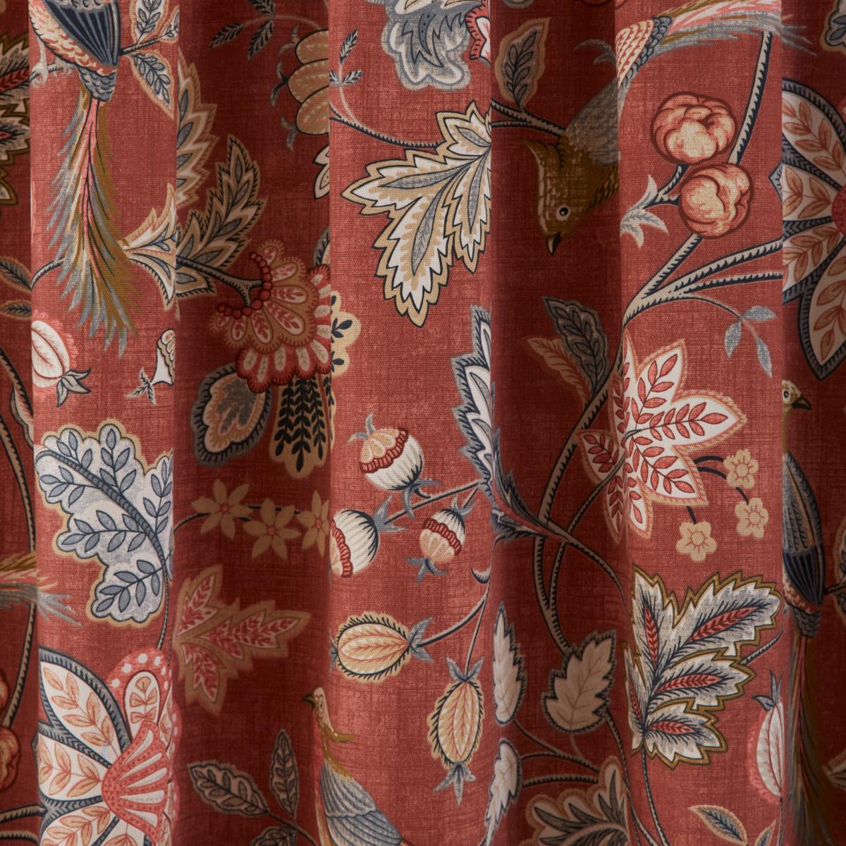 Newark Pencil Pleat Curtains Russet Russet – image 3