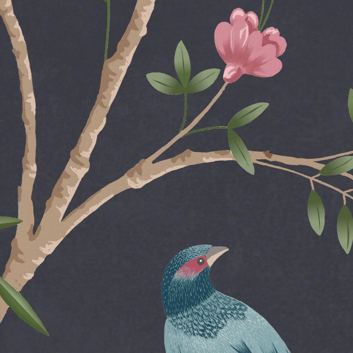 Maximalist Wagtail Made to Measure Curtains Wagtail Slate – image 4