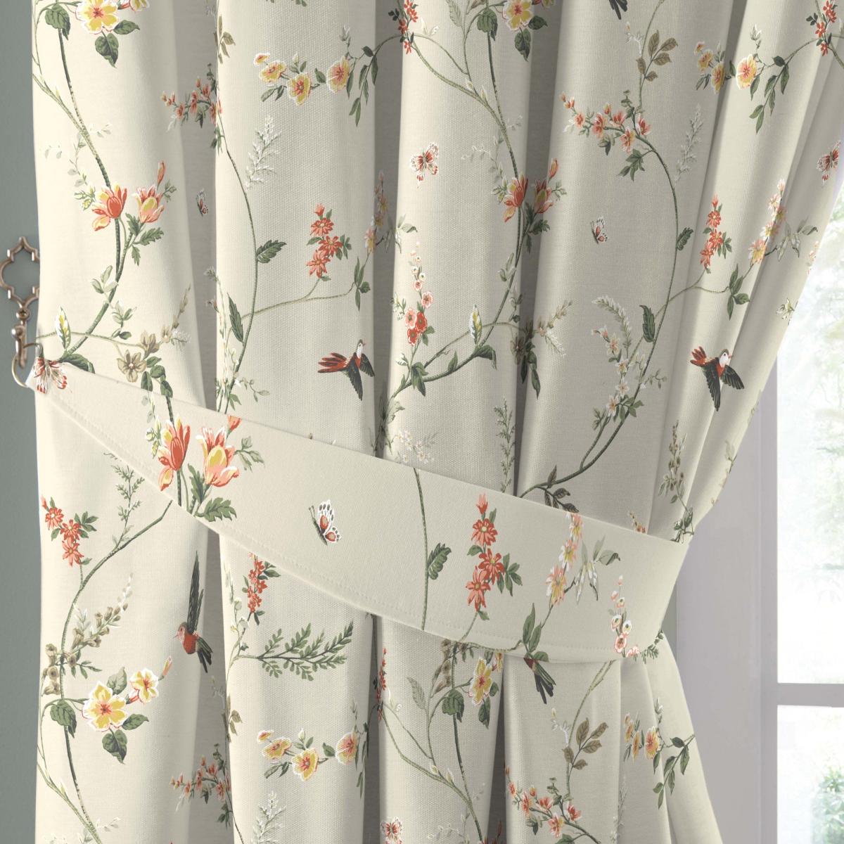 Darnley Coral Pencil Pleat Curtains Coral – image 4