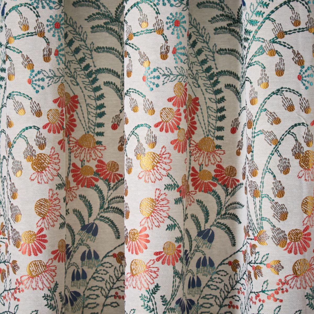 Botanica Pencil Pleat Curtains Orange – image 3