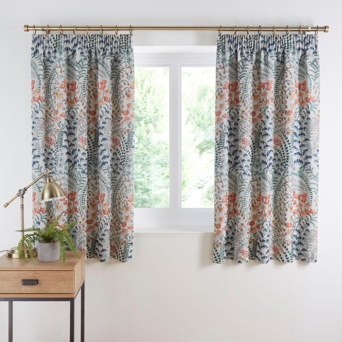 Botanica Pencil Pleat Curtains Orange – image 5