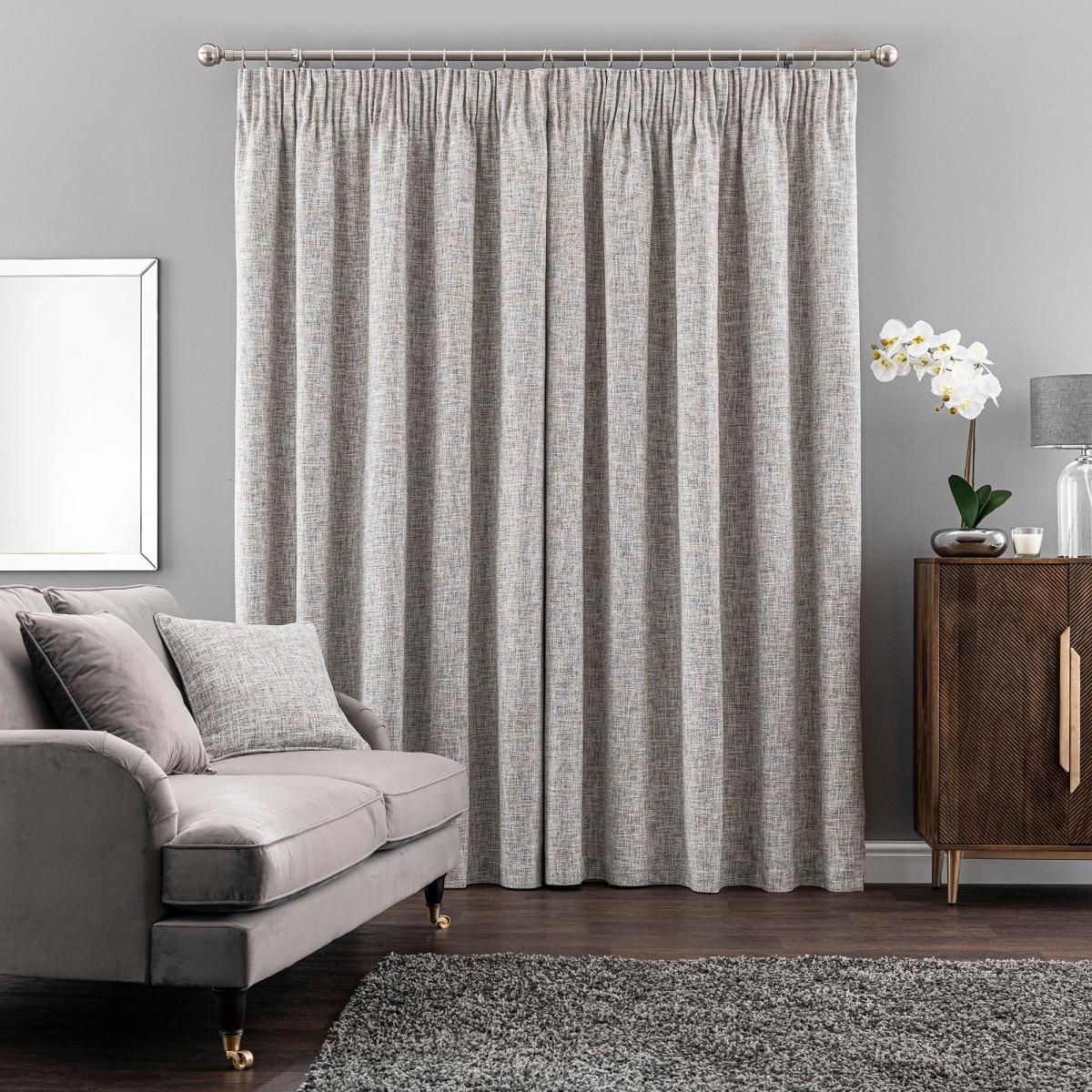Harlow Natural Pencil Pleat Curtains Natural – image 3