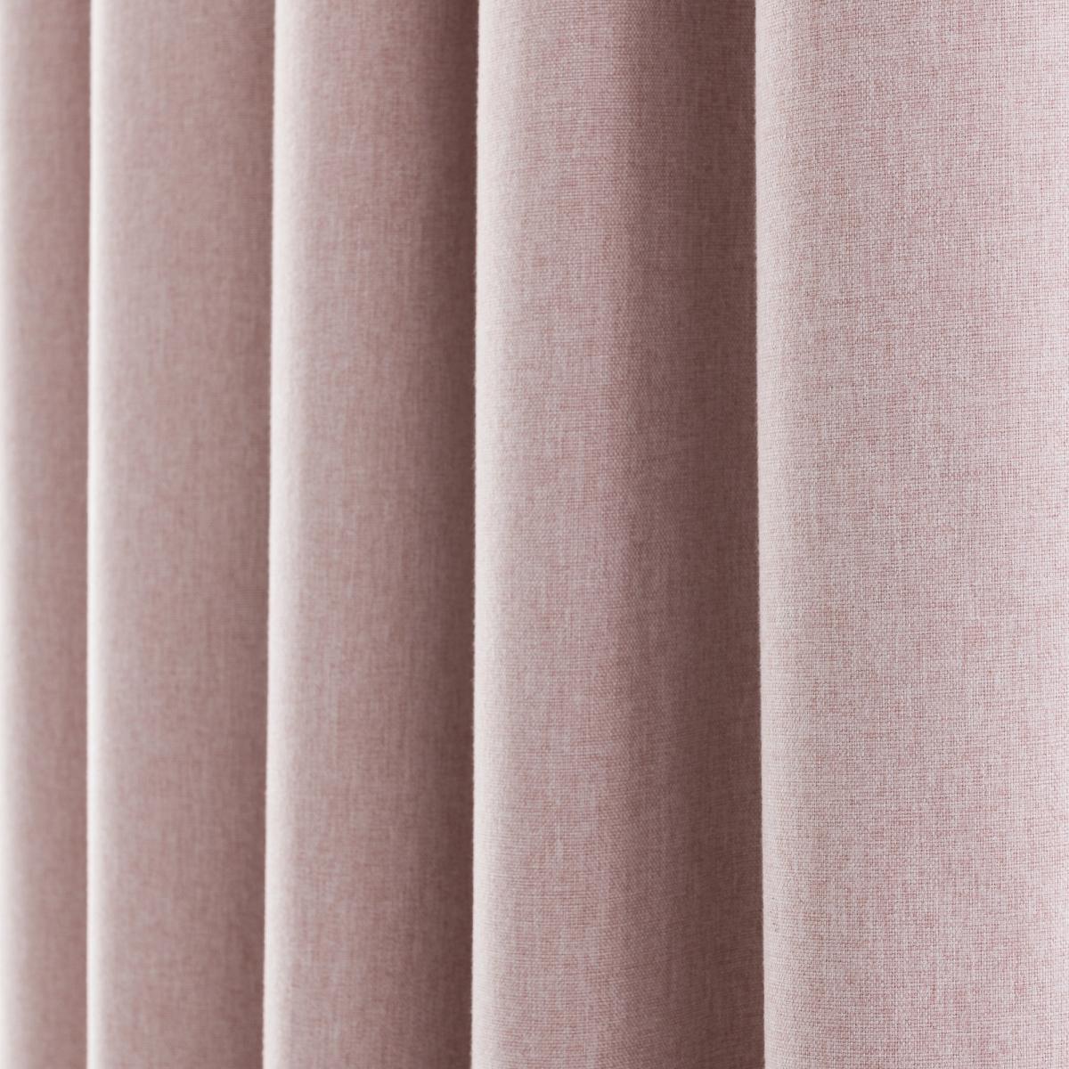 Luna Brushed Blush Blackout Pencil Pleat Curtains Blush Pink – image 3