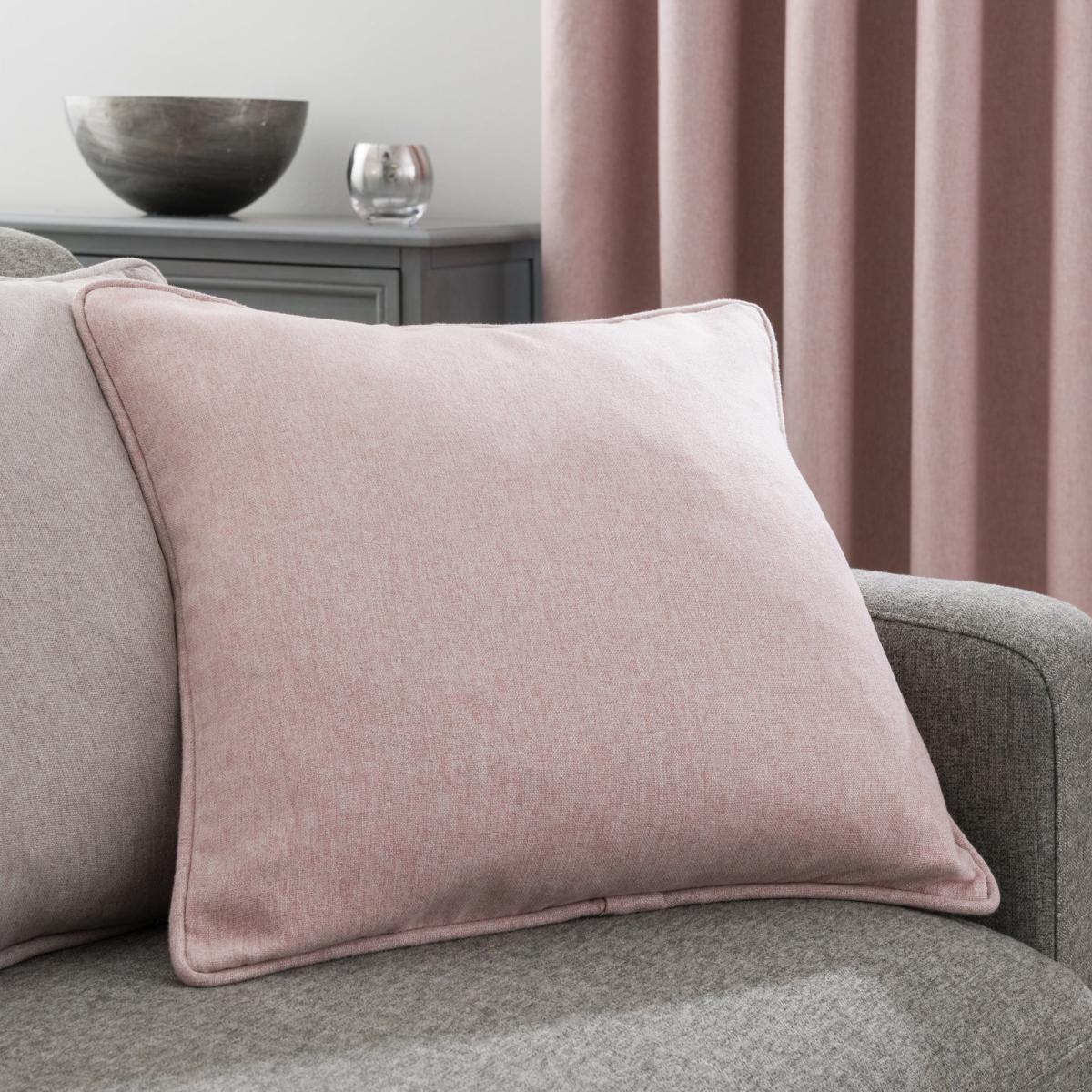 Luna Brushed Blush Blackout Pencil Pleat Curtains Blush Pink – image 7