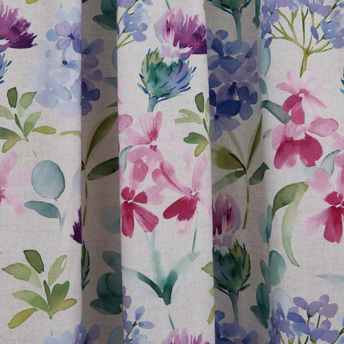 Summer Bloom Natural Pencil Pleat Curtains Natural – image 3