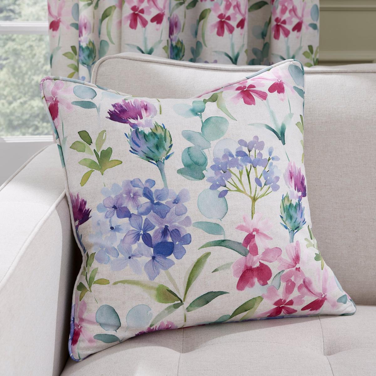 Summer Bloom Natural Pencil Pleat Curtains Natural – image 5