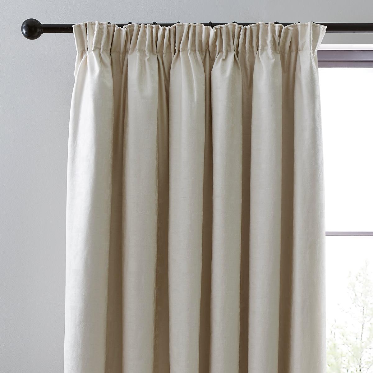 Dorma Rambling Rose Cream Blackout Pencil Pleat Curtains Cream – image 2