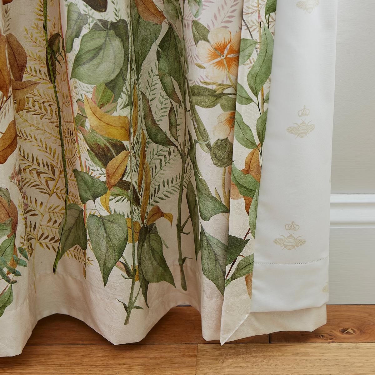 Dorma Rambling Rose Cream Blackout Pencil Pleat Curtains Cream – image 3