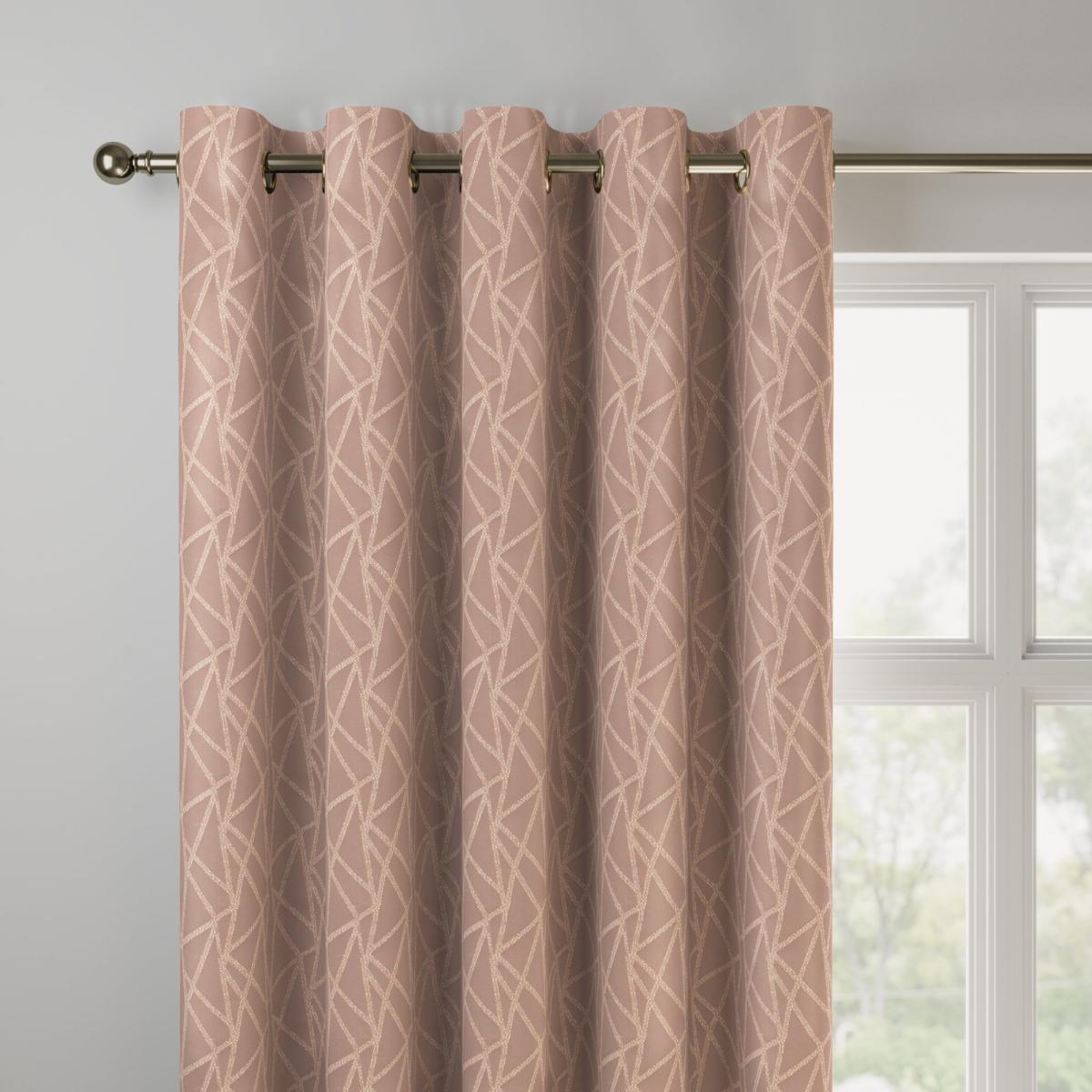 Geomo Made to Measure Curtains Geomo Woven Blush – image 2