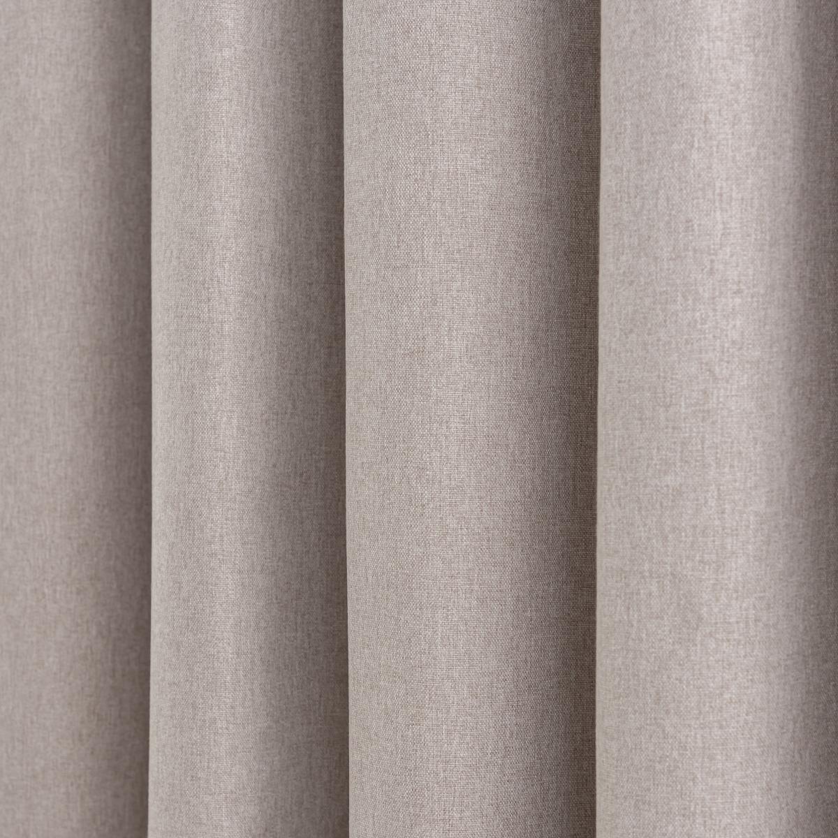 Luna Brushed Taupe Pencil Pleat Curtains Taupe (Brown) – image 3