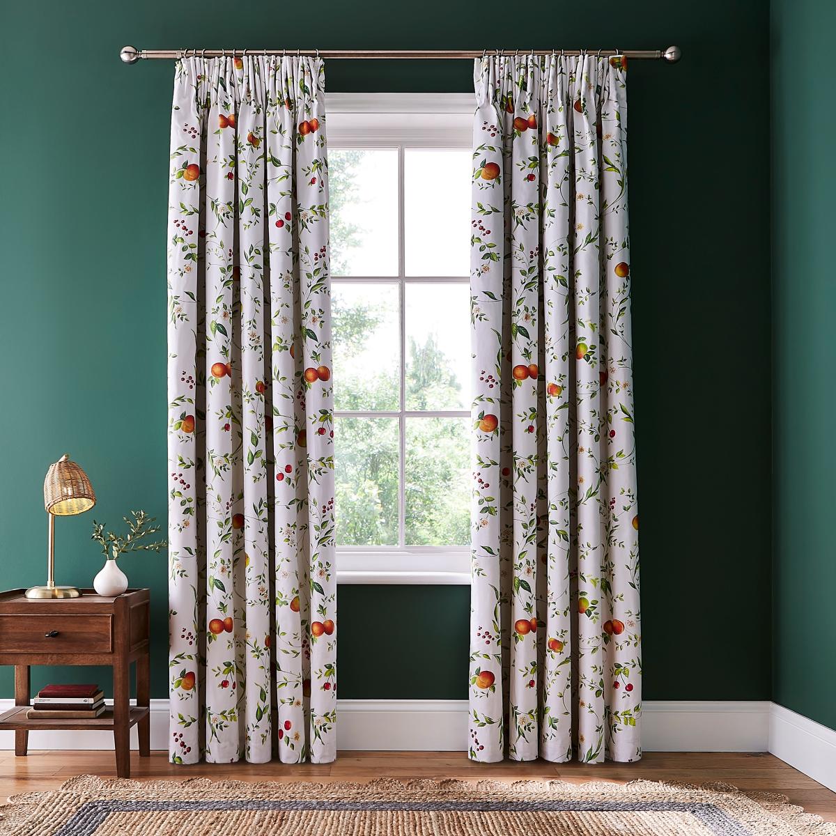 Dorma Fruit Orchard Blackout Pencil Pleat Curtains Red – image 2