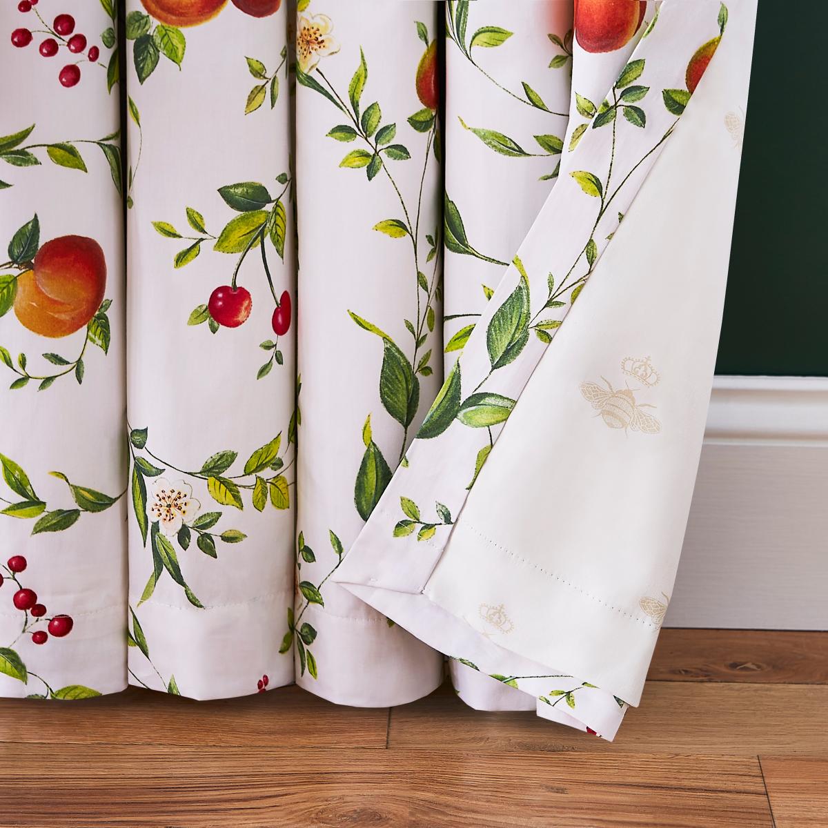 Dorma Fruit Orchard Blackout Pencil Pleat Curtains Red – image 3