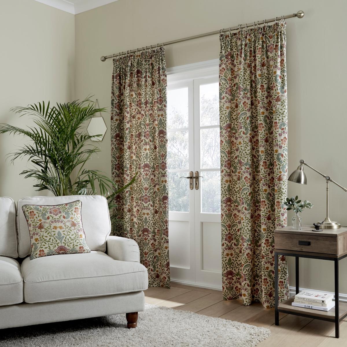 Ruskin Natural Pencil Pleat Curtains Natural – image 2
