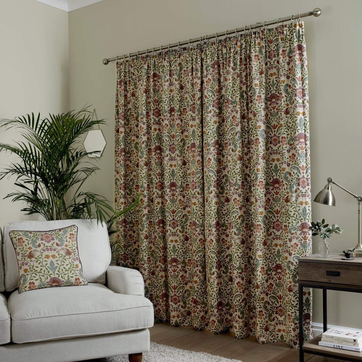Ruskin Natural Pencil Pleat Curtains Natural – image 4