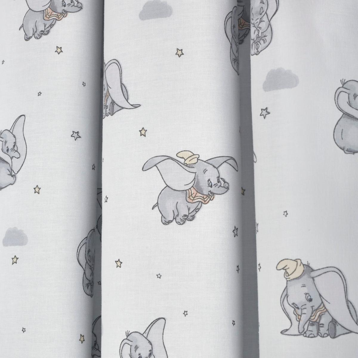 Dumbo Pencil Pleat Blackout Curtains Grey, Pink and White – image 2
