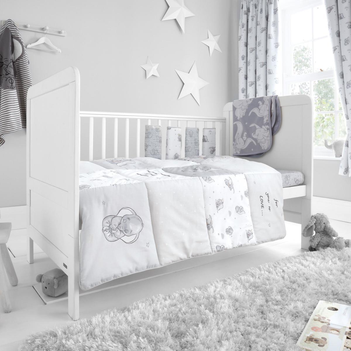 Dumbo Pencil Pleat Blackout Curtains Grey, Pink and White – image 5