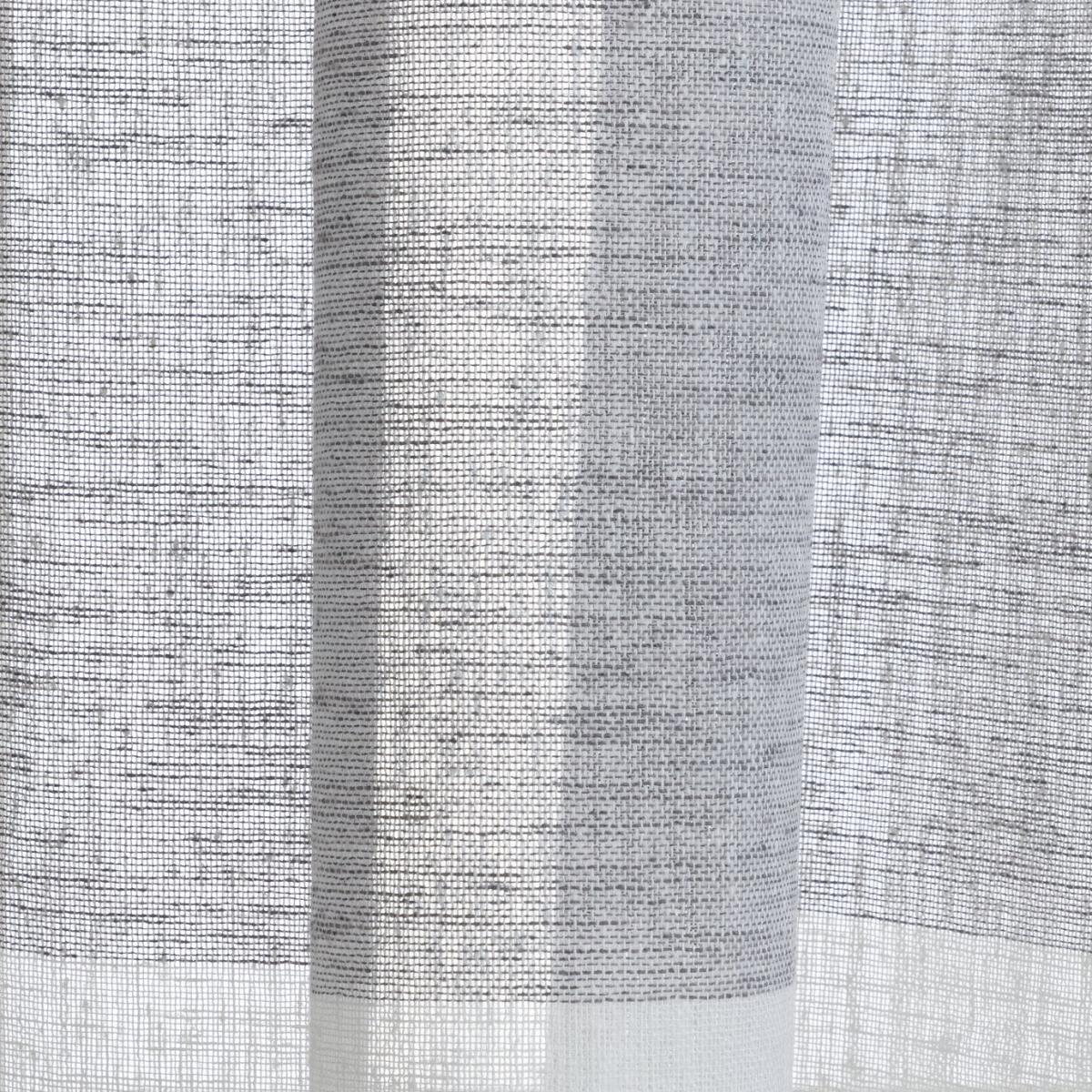 Habitat Striped Linen Pencil Pleat Curtain Panel - Grey – image 6