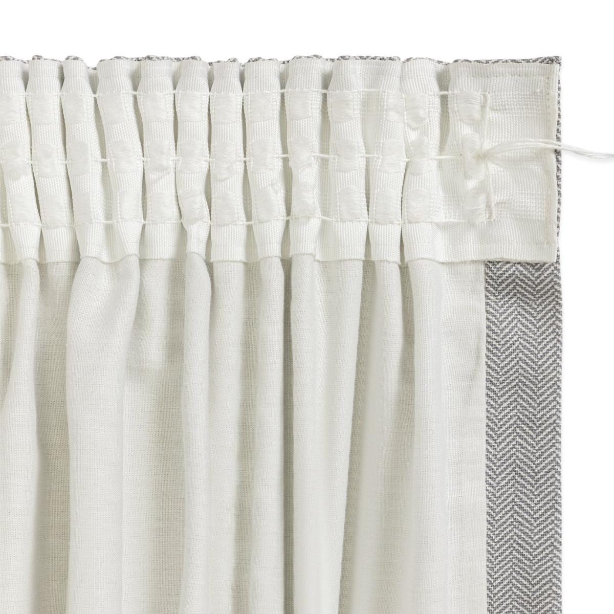 Habitat Herringbone Fully Lined Pencil Pleat Curtain - Grey – image 4