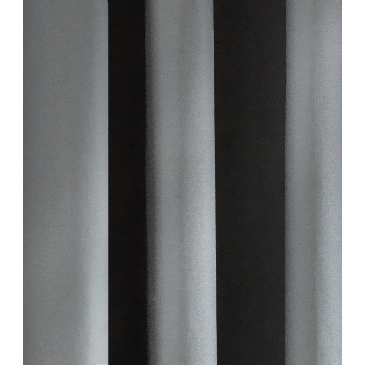 Habitat Blackout Plain Pencil Pleat Curtains Grey -165x180cm – image 3