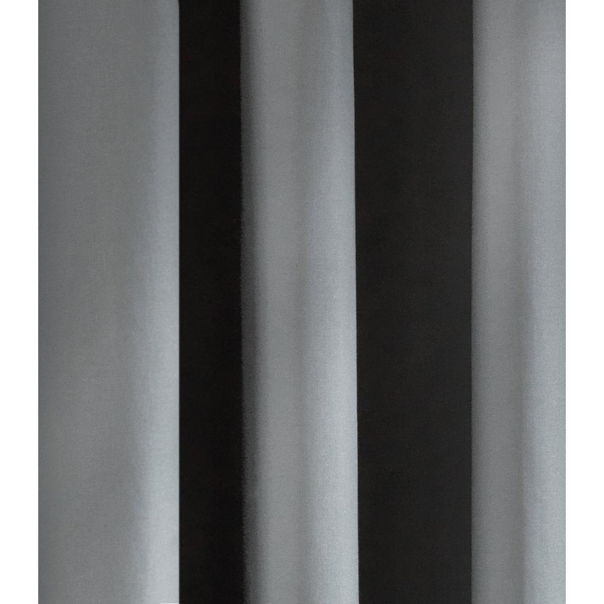 Habitat Blackout Plain Pencil Pleat Curtains Grey -116x137cm – image 3