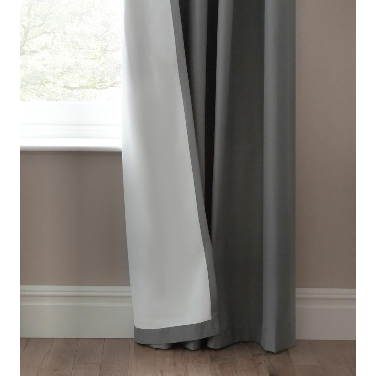 Habitat Blackout Plain Pencil Pleat Curtains Grey -229x229cm – image 4