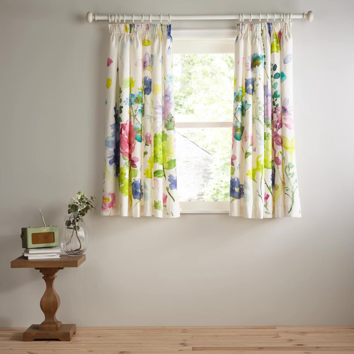 bluebellgray Tetbury Pair Lined Pencil Pleat Curtains, Multi – image 3
