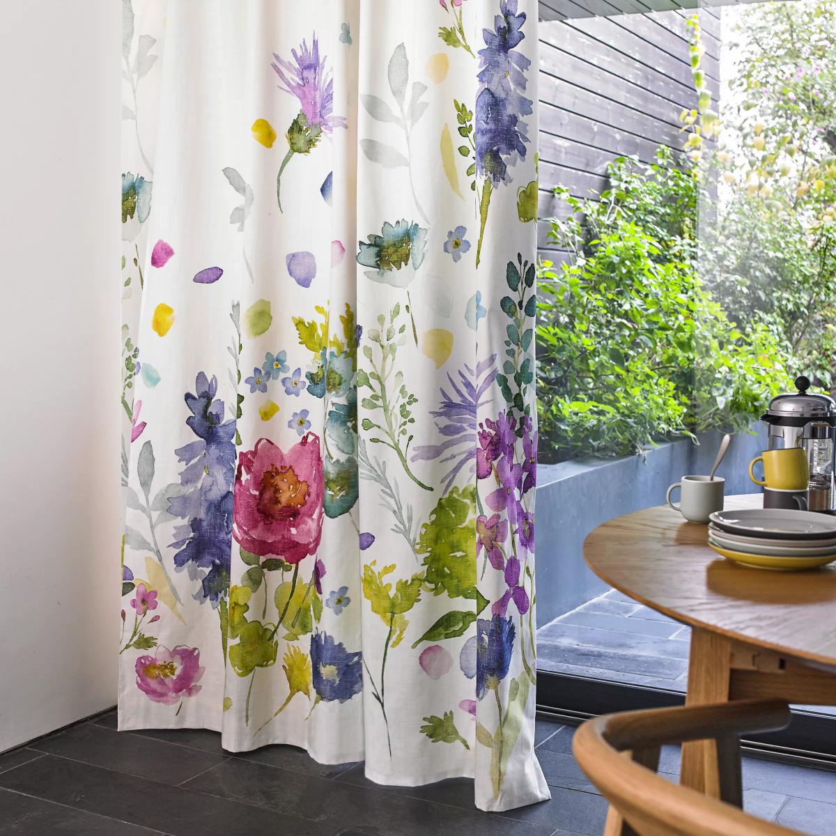 bluebellgray Tetbury Pair Lined Pencil Pleat Curtains, Multi – image 7