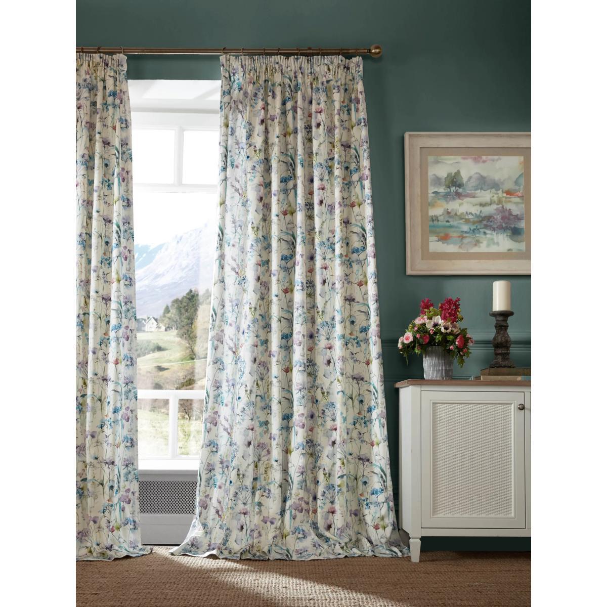 Voyage Colby Pair Lined Pencil Pleat Curtains, Violet – image 5