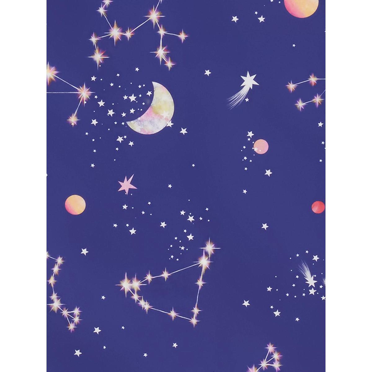 little home at John Lewis Glow in the Dark Constellation Print Pencil Pleat Blackout Children's Curtains, Blue – image 4