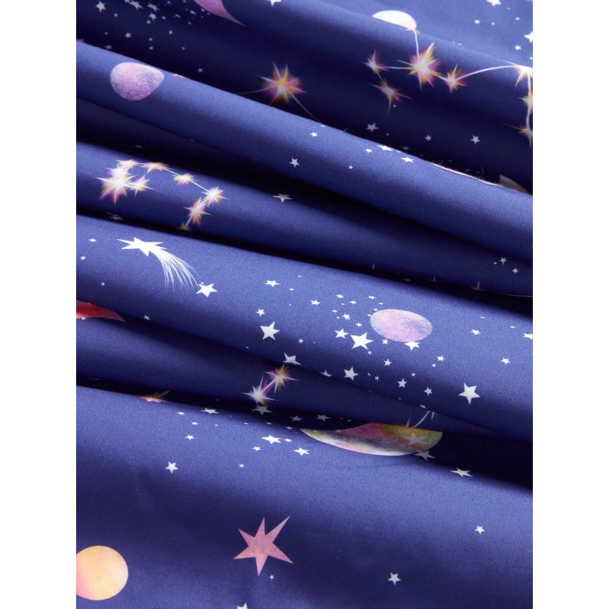 little home at John Lewis Glow in the Dark Constellation Print Pencil Pleat Blackout Children's Curtains, Blue – image 5