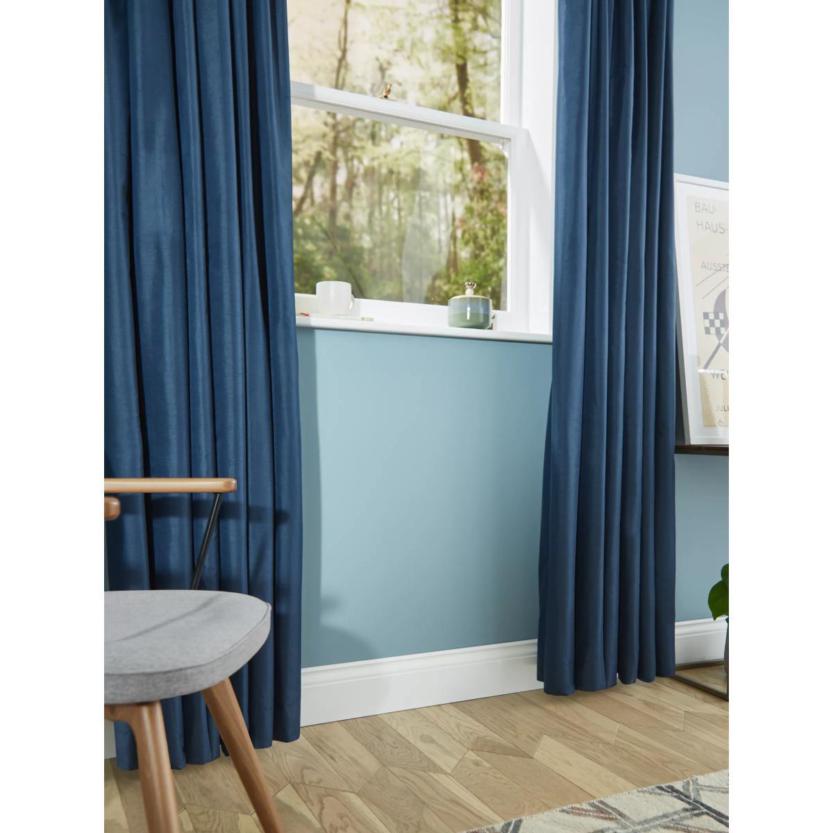 John Lewis & Partners Faux Silk Slub Pair Blackout Lined Pencil Pleat Curtains – image 4