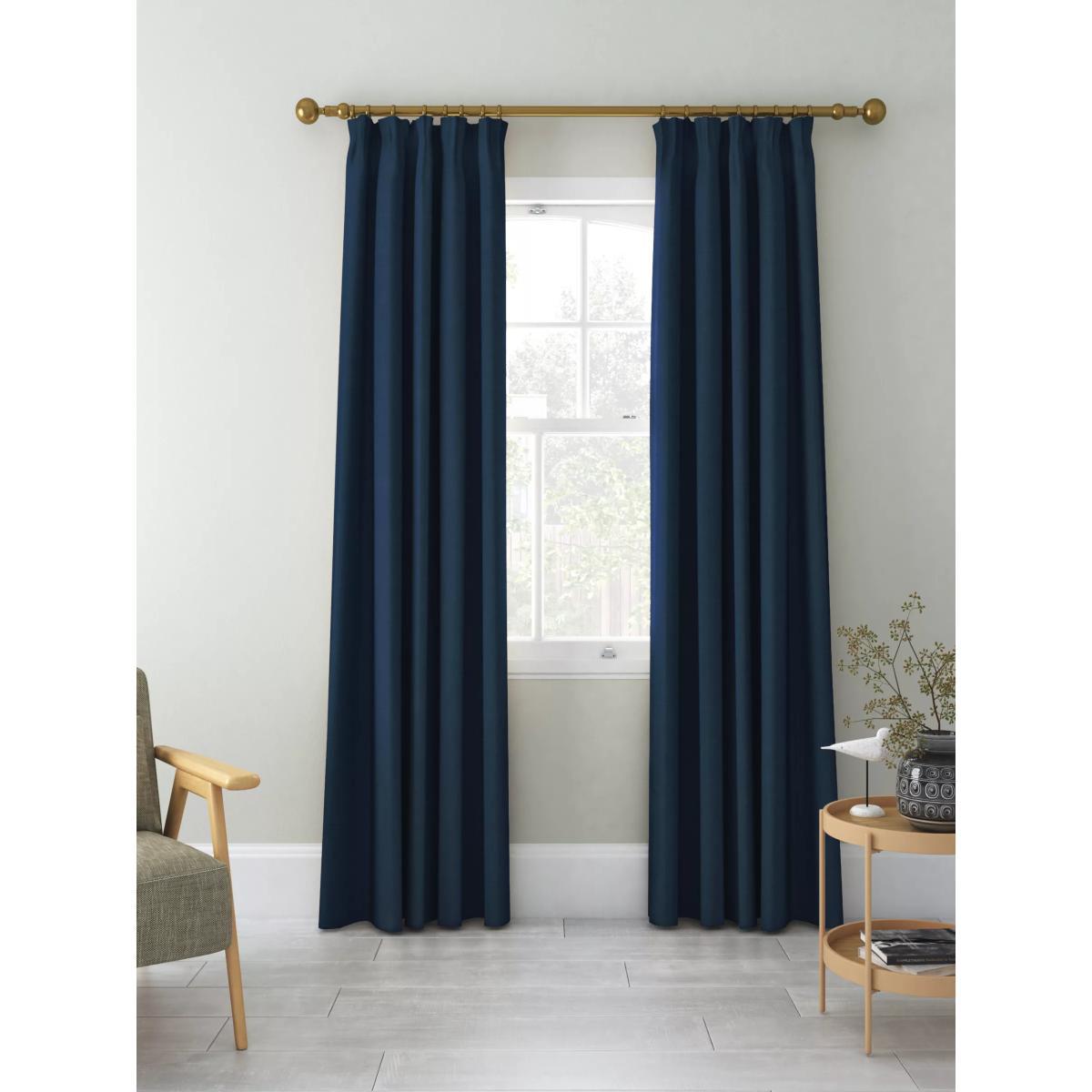 John Lewis & Partners Faux Silk Slub Pair Blackout Lined Pencil Pleat Curtains – image 7