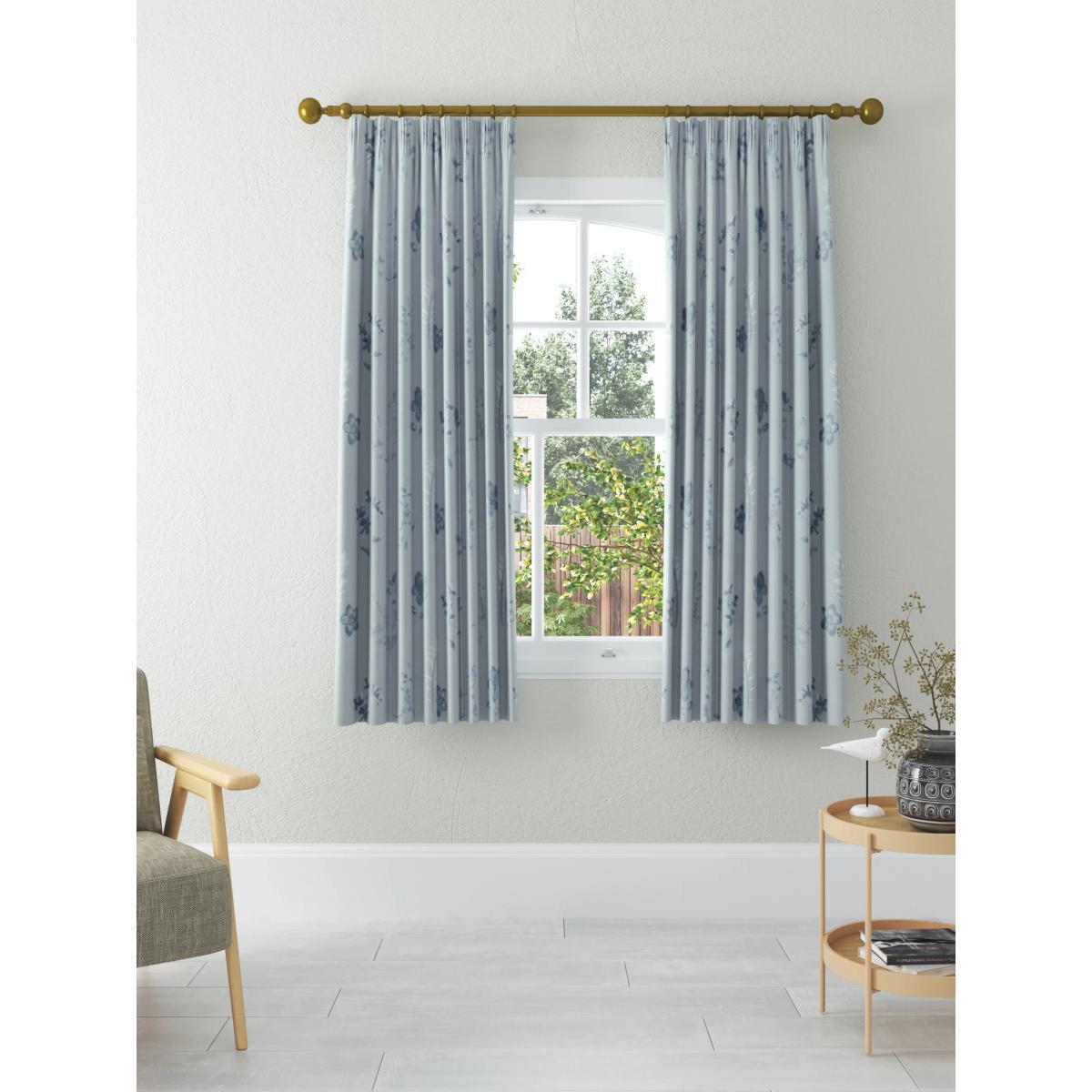 John Lewis & Partners Mabel Pair Blackout Lined Pencil Pleat Curtains, Ice Blue – image 3