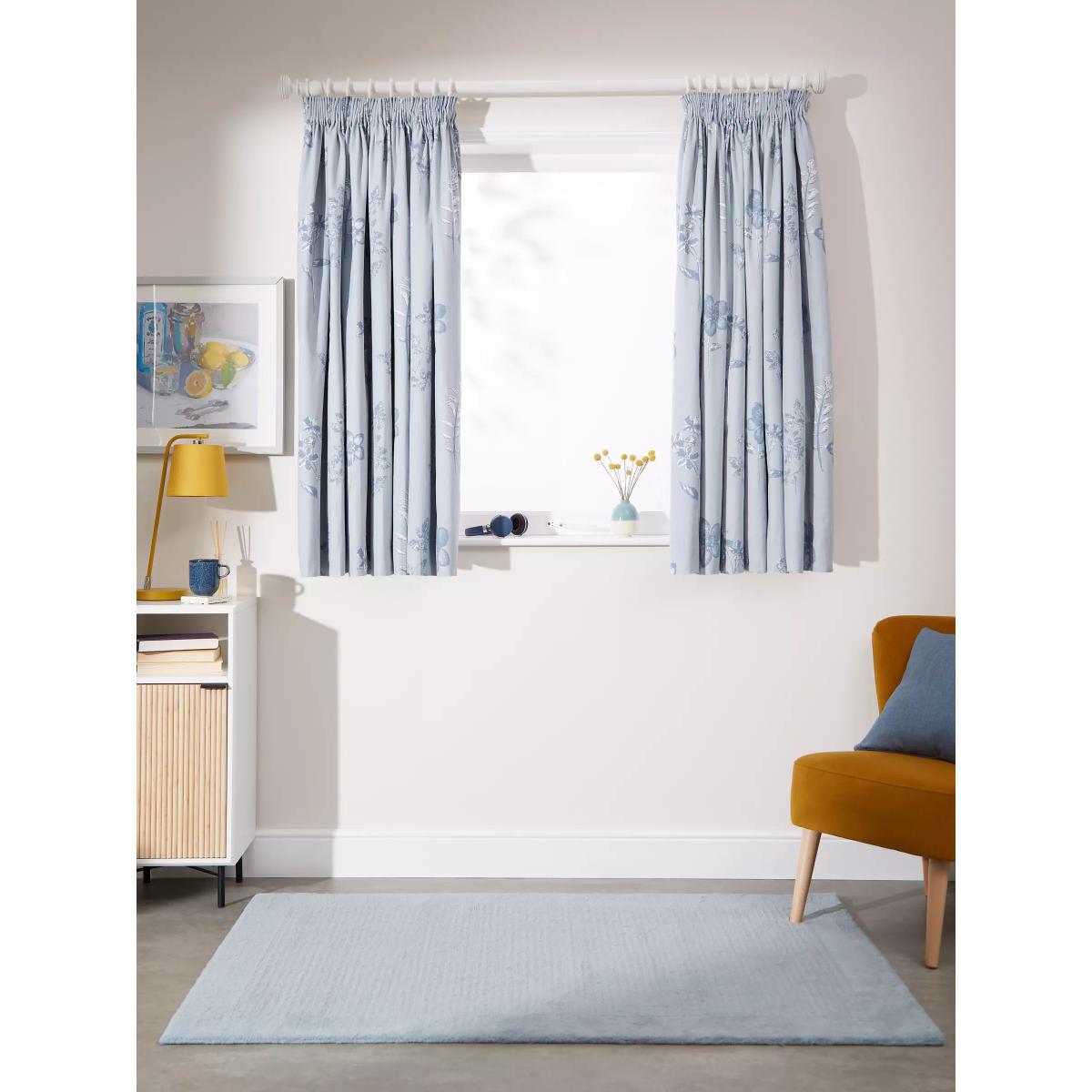 John Lewis & Partners Mabel Pair Blackout Lined Pencil Pleat Curtains, Ice Blue – image 4