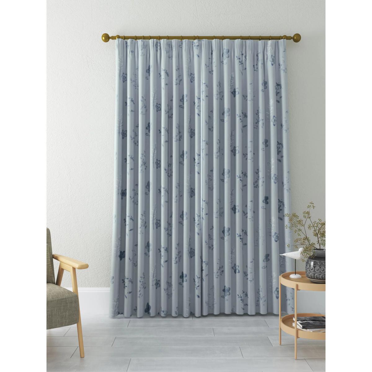 John Lewis & Partners Mabel Pair Blackout Lined Pencil Pleat Curtains, Ice Blue – image 5