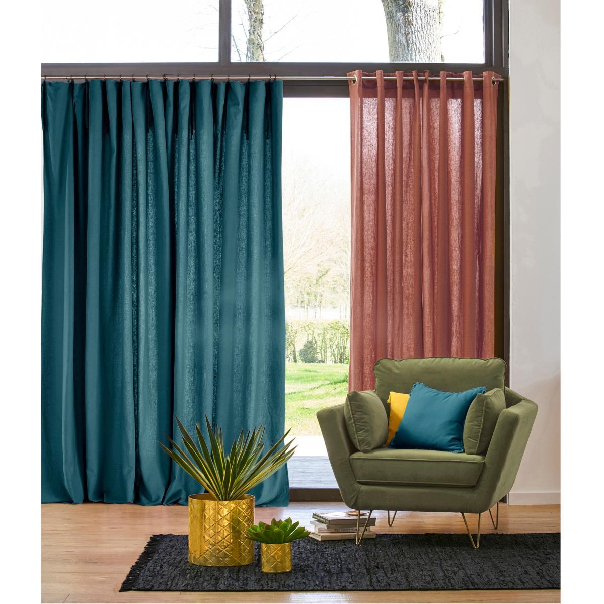 Odorie Single Linen/Viscose Tie Top Curtain – image 2