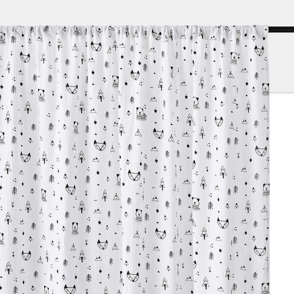 Forest Camp Cotton Muslin Curtain Panel – image 2