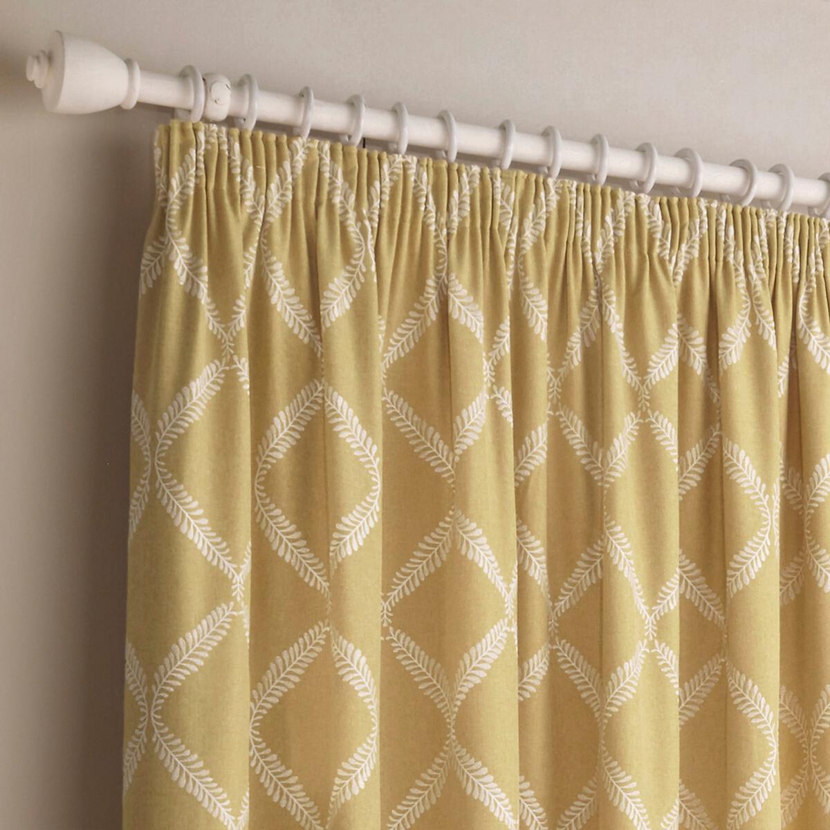 Olivia Lattice Embroidered Pencil Pleat Curtains – image 2