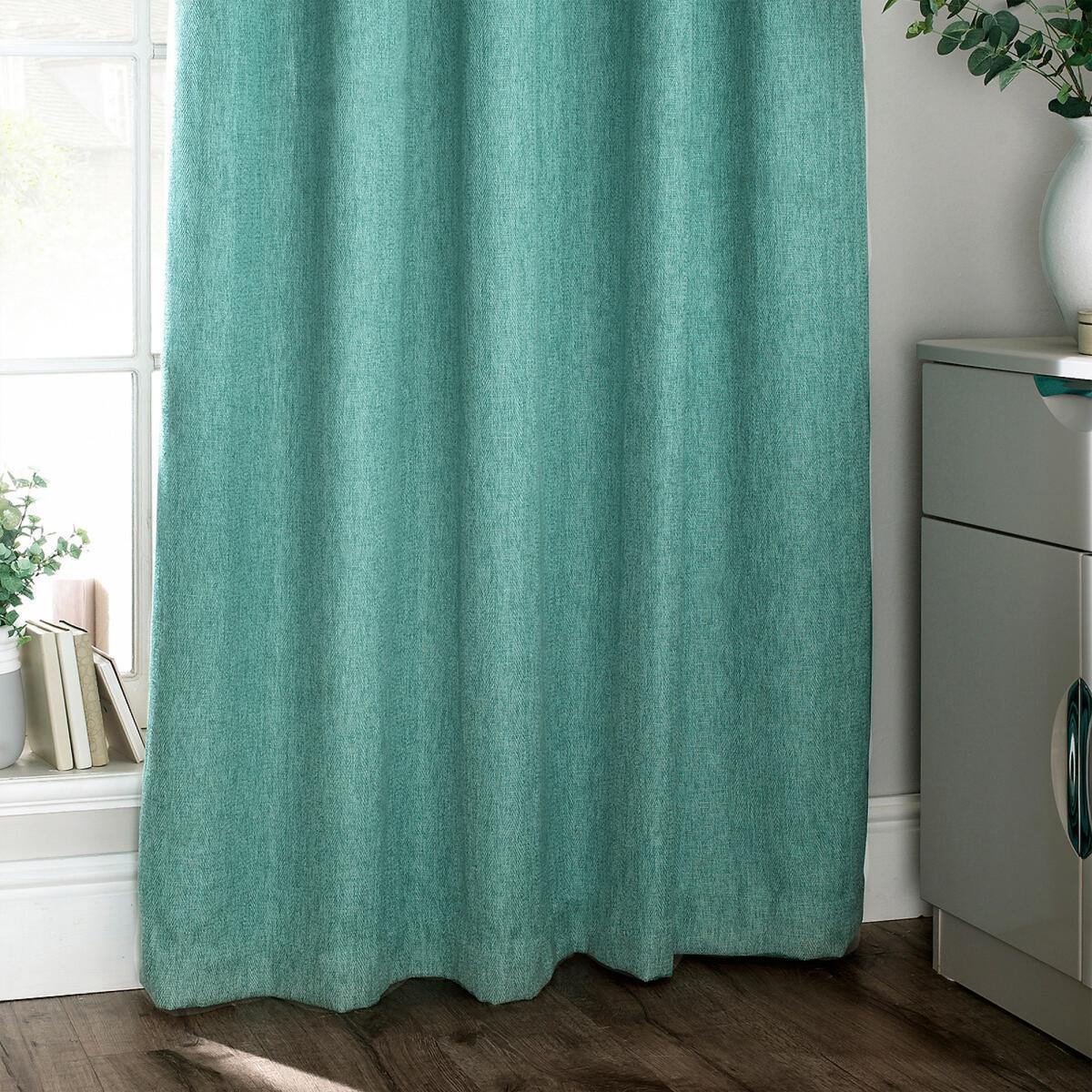 Harrison Herringbone Weave Pencil Pleat Curtains – image 3