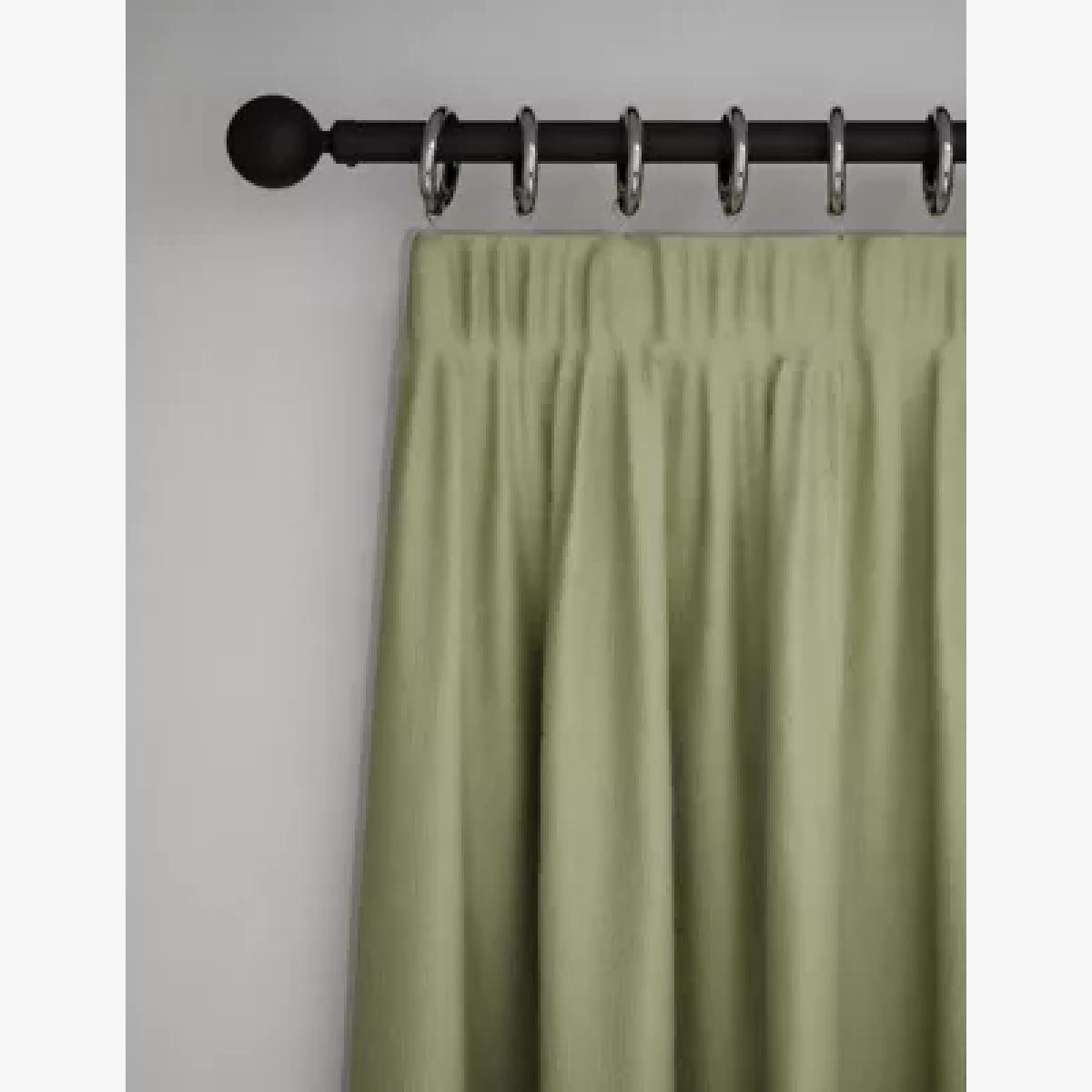 M&S Pure Cotton Pencil Pleat Curtains - NAR54 - Green, Green,Clay,Stone,Neutral – image 1