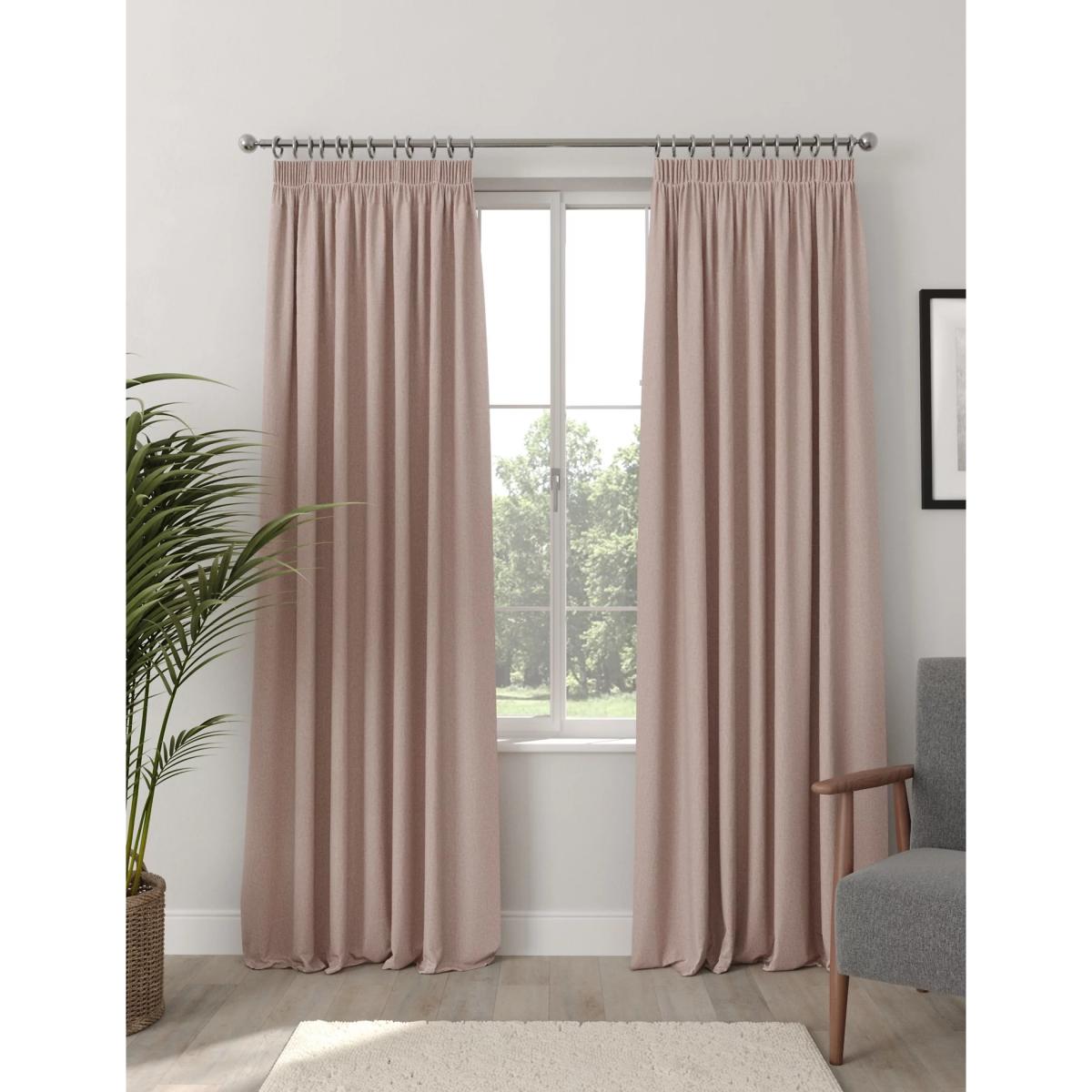 M&S Brushed Pencil Pleat Blackout Curtains - NAR90 - Champagne, Champagne,Charcoal Mix,Blush,Natural – image 2