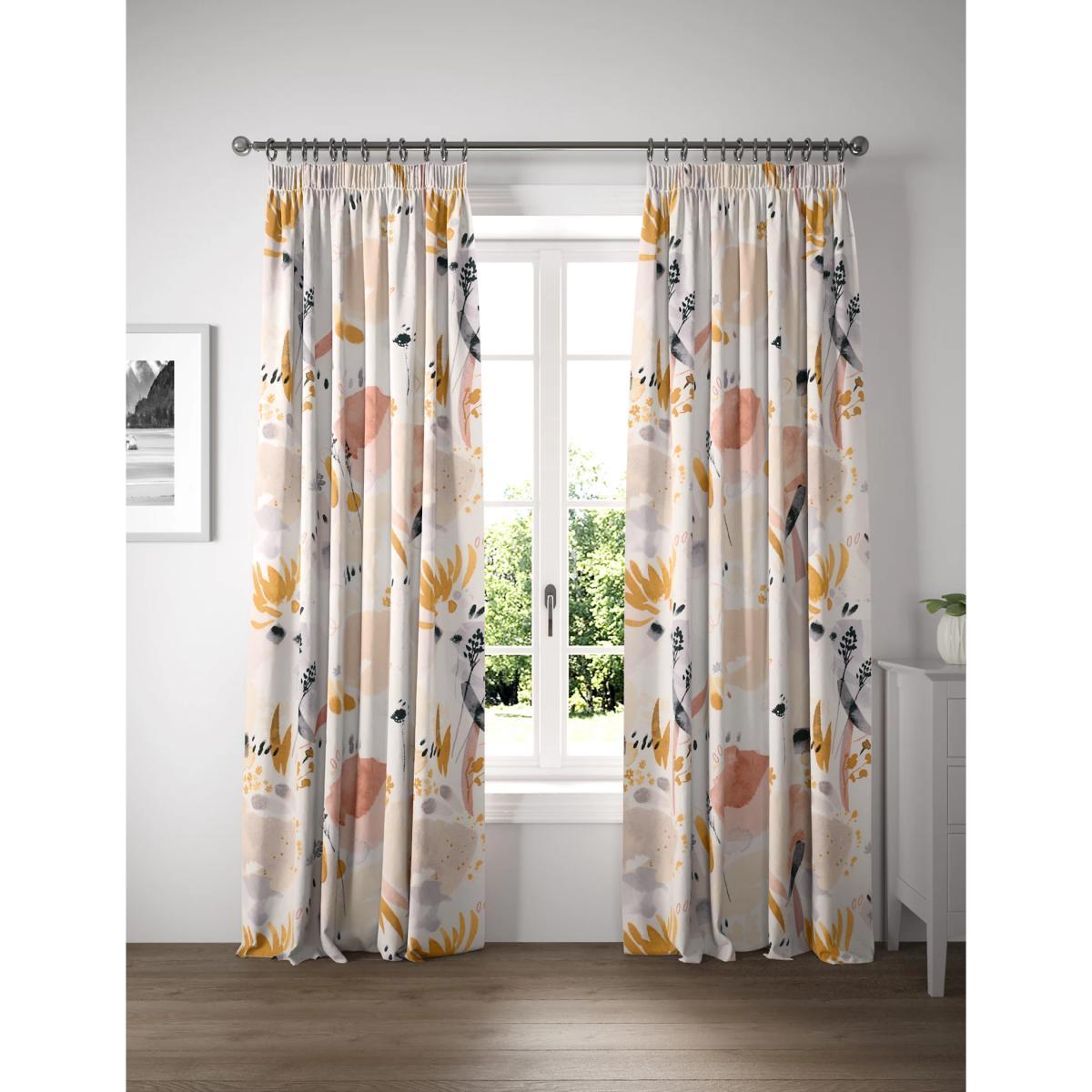 M&S Madeline Cotton Mix Pencil Pleat Curtains - EW54 - Cream Mix, Cream Mix – image 2
