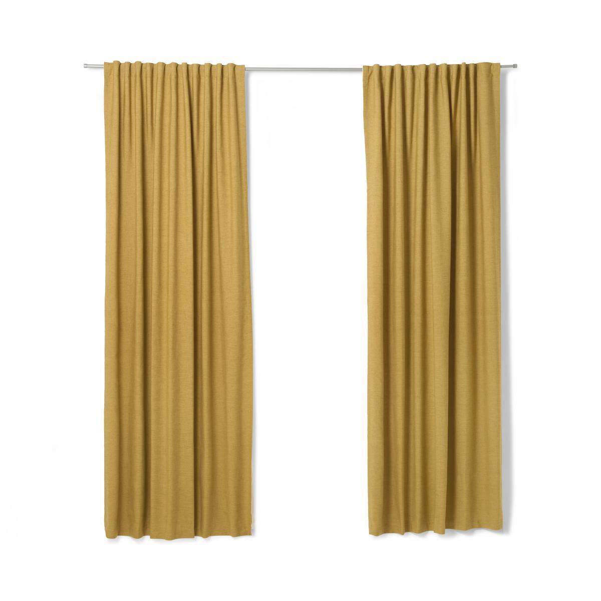 Elena Lined Pair of Curtains, 170 x 230 cm, Gold – image 4