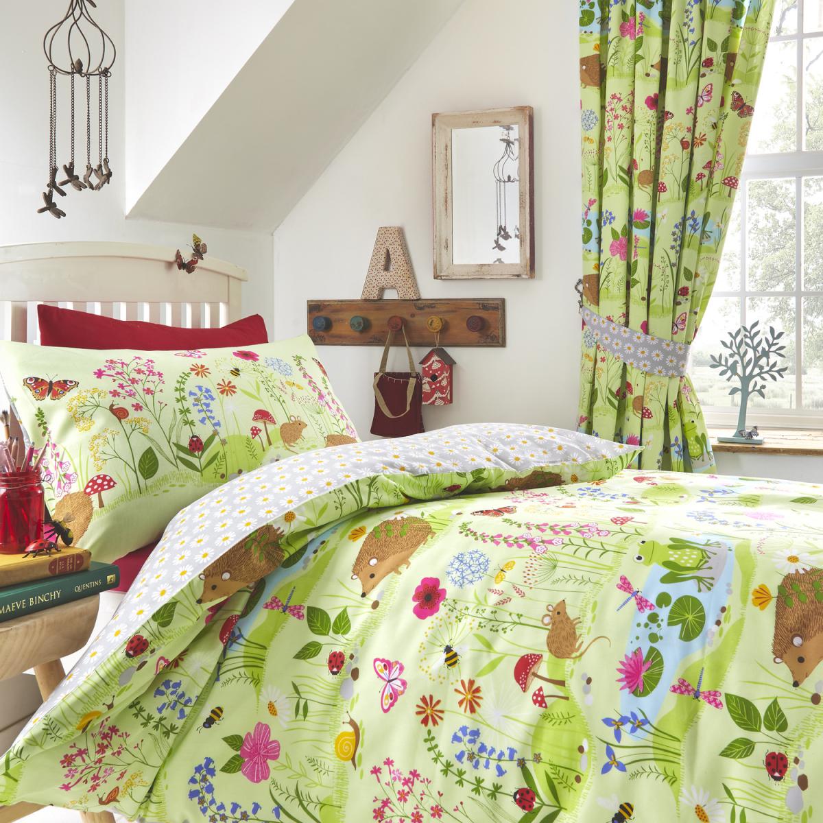 Bluebell Woods Pencil Pleat Lined Curtains - Green / 54cm – image 2