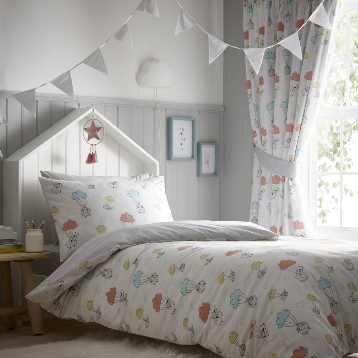 Sheep Dreams Pencil Pleat Lined Curtains - Multi / 137cm – image 2