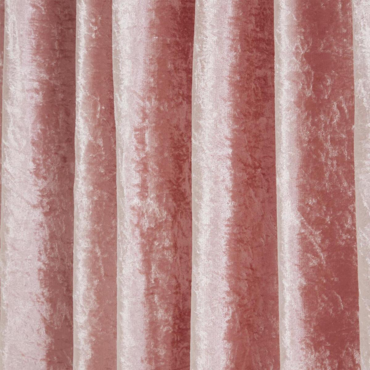 Sienna Crushed Velvet Pair of Pencil Pleat Curtains - Pink / 228cm / 116cm – image 3