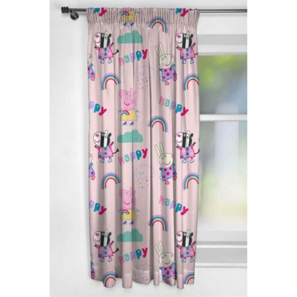 Storm Pencil Pleat Curtains (Pack of 2)Pink(137cm x 168cm) - Pink – image 2