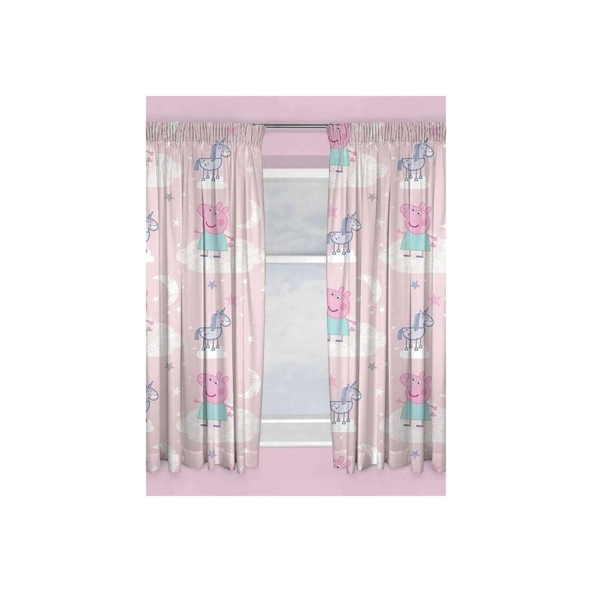 Stardust Pencil Pleat Curtains (Pack of 2)Pink(54in x 66in) - Pink – image 1