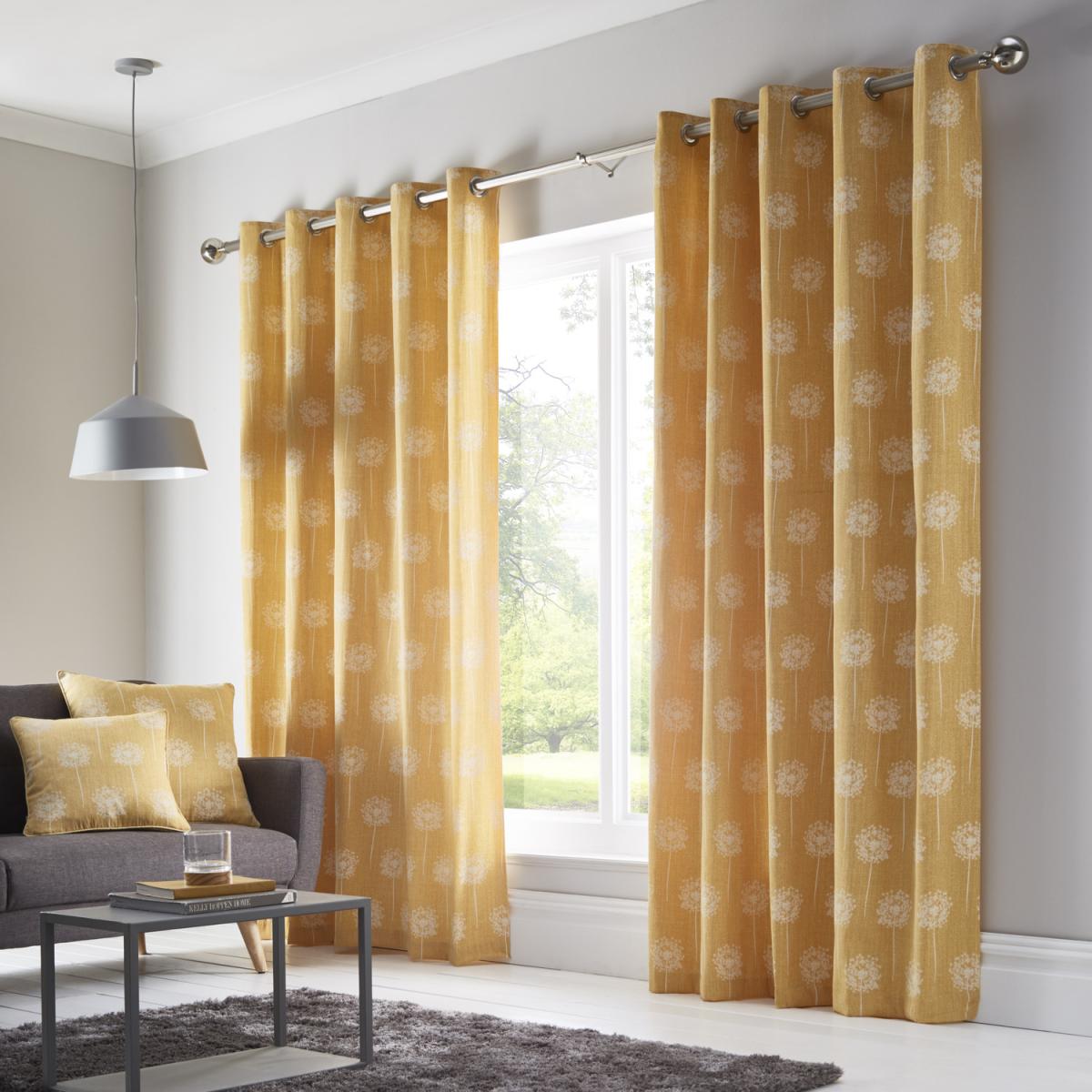Silhouette Ochre Pencil Pleat Curtains - Ochre / 229cm – image 2