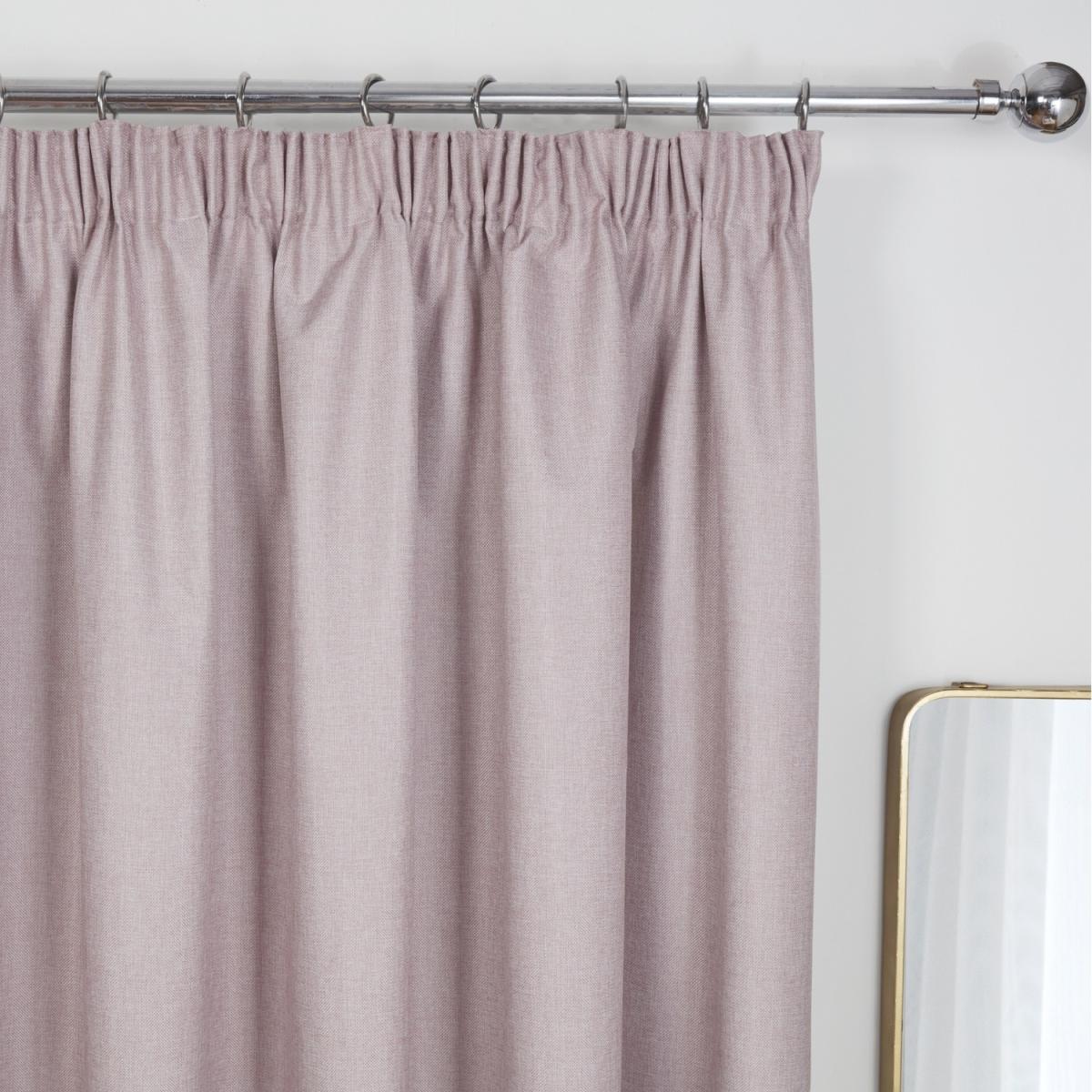 Eclipse Rose Blackout Thermal Lined Pencil Pleat Curtains - Rose / 72in / 66in – image 3